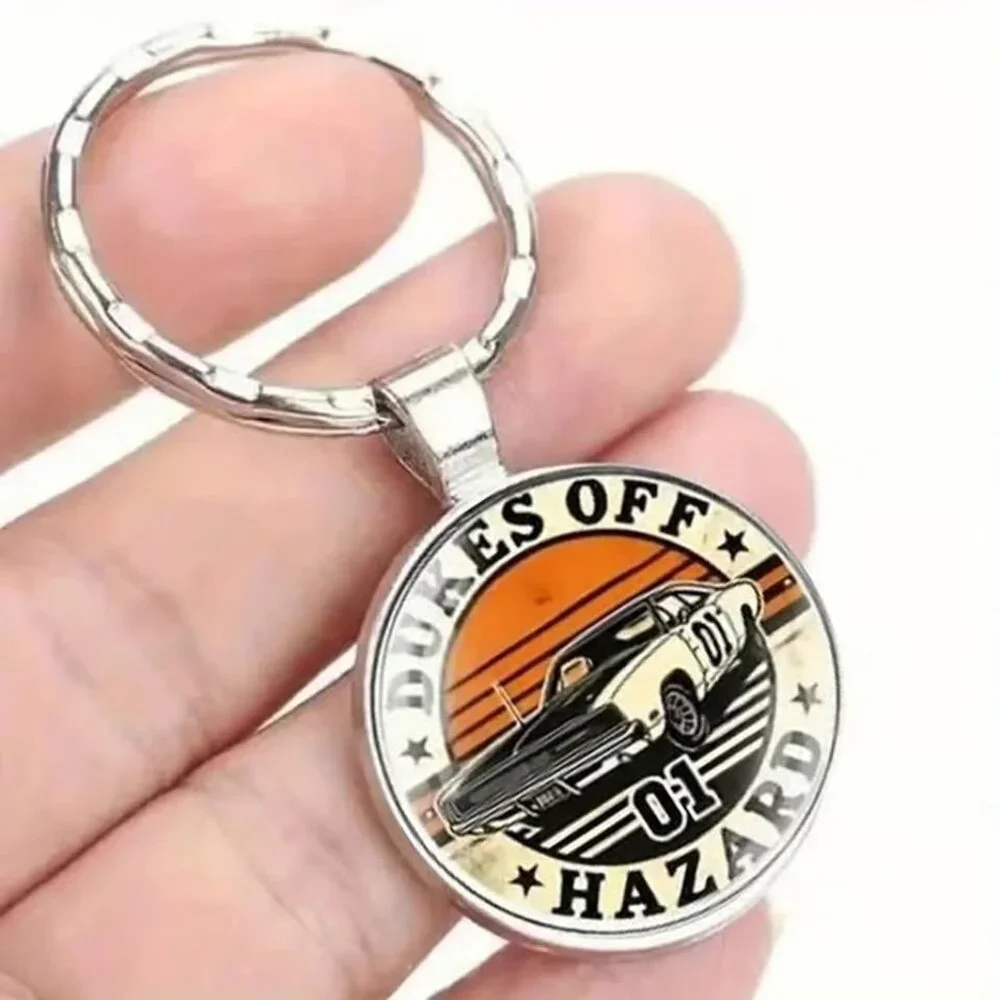 Stainless Steel DUKES OF HAZARD Keyring Keychain Accessory